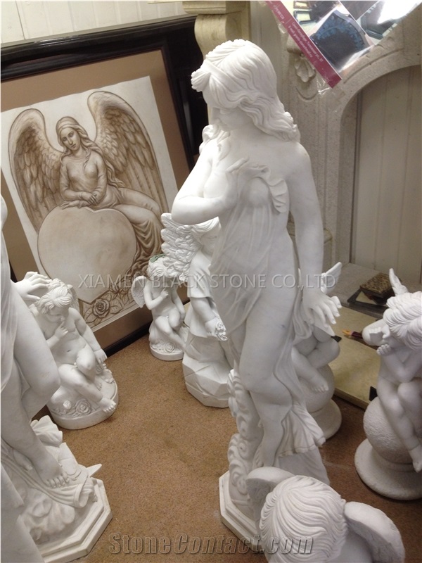 White Angel Design Monuments West Style Tombstones Granite, China Galaxy White Granite Headstones & Gravestone
