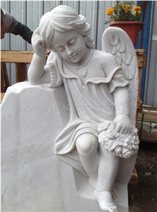 White Marble Angel Tombstones,Monuments,Headstones and Gravestone,Russia/Europe/America Style