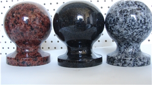 Balls from Granite Grey Ukraine, Maple Red and Gabbro