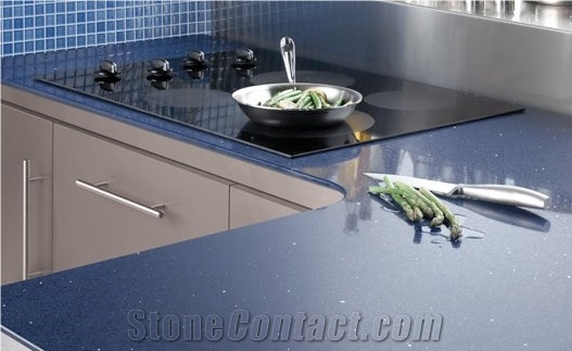 Marina Stellar Quartz Kitchen Countertops