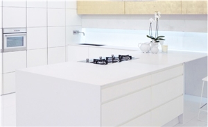 Sky White Solid Surface Kitchen Countertops