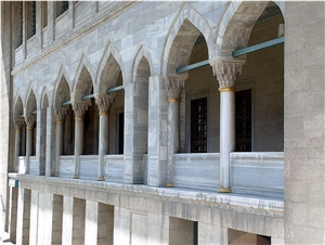 Marmara Extra White Marble Mosque Column