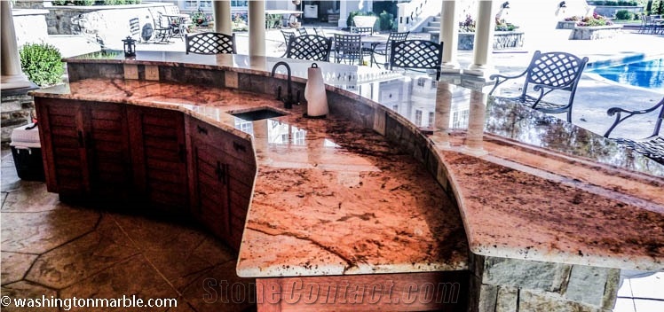 Yellow River Granite Outdoor Bar Top