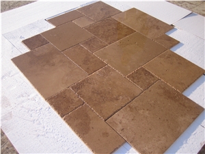 Walnut Travertine Blocks, Brown Travertine Blocks Turkey