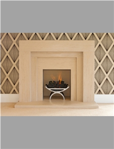 Jerusalem Gold Limestone Fireplace