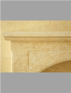 Jerusalem Gold Limestone Fireplace