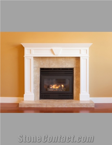 Jerusalem Gold Limestone Fireplace