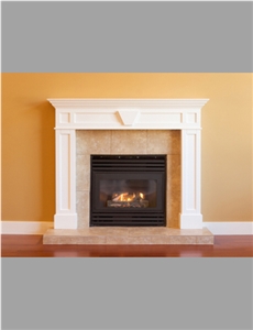 Jerusalem Gold Limestone Fireplace