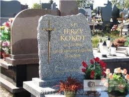 Sobotka Granite Tombstone, Monument, Grey Poland Granite Tombstone