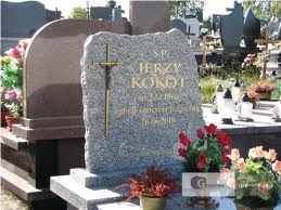 Sobotka Granite Tombstone, Monument, Grey Poland Granite Tombstone