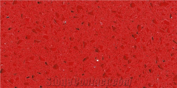 Chinese Red Cosmo Quartz Stone Nv3200