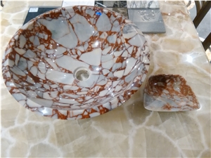 Standard Basin, Red Marble Sinks & Basins