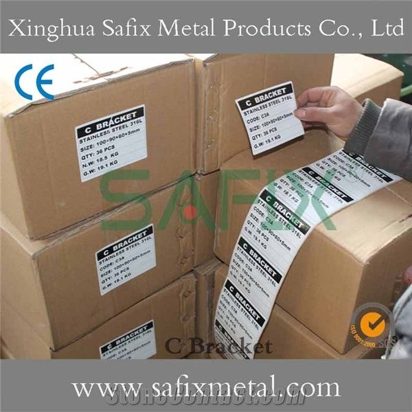 C Bracket System/ Heavy Duty Bracket/ Channel Restraint/ Stone Anchor/ Channel Support for Stone Cladding System