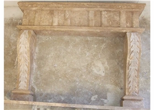 Noce Travertine Fireplace