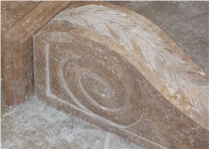 Noce Travertine Fireplace