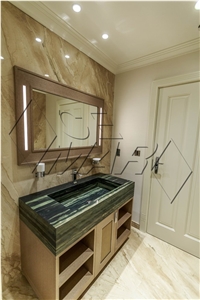 Verde Bamboo Quartzite Bathroom Custom Vanity Top