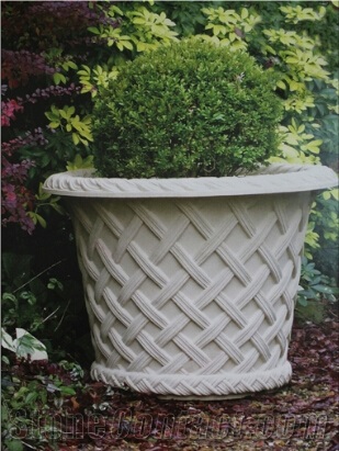 Artificial Beige Sandstone Flower Pots