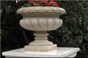 Artificial Beige Sandstone Flower Pots