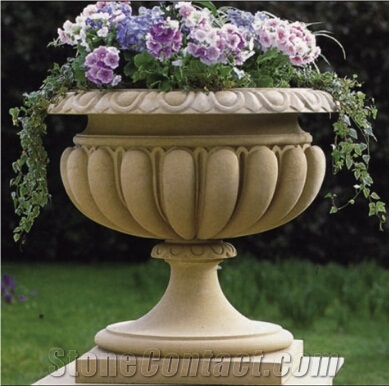 Artificial Beige Sandstone Flower Pots