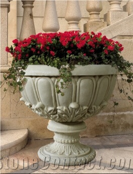 Artificial Beige Sandstone Flower Pots