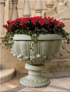 Artificial Beige Sandstone Flower Pots