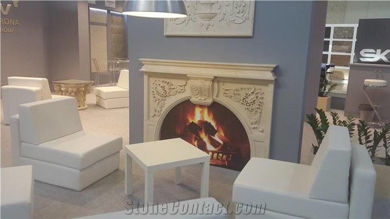 Jerusalem Gold Limestone Fireplace, Yellow Limestone Fireplace Palestine
