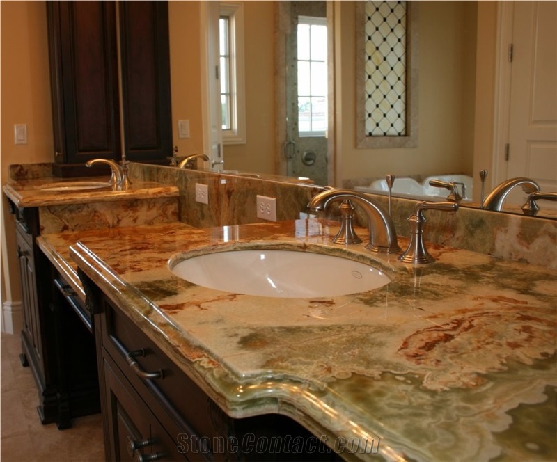 Multicolor Green Onyx Vanity Top