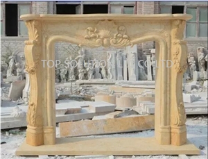 Travertine Fireplace