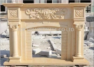 Travertine Fireplace
