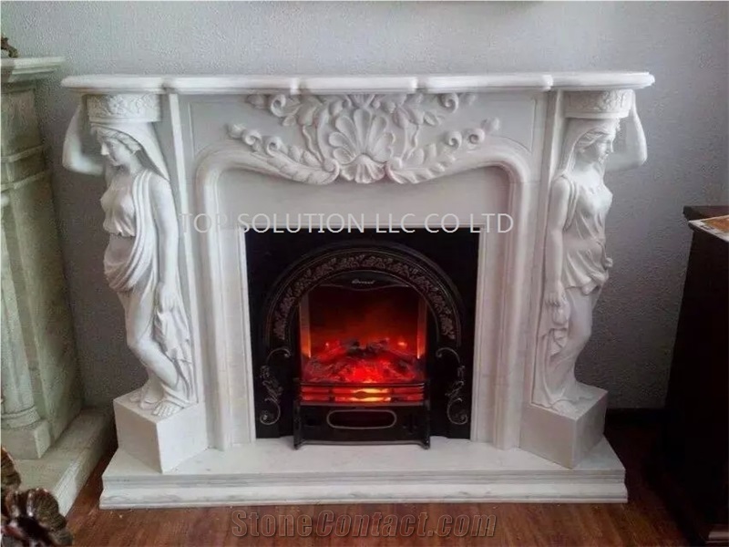 Travertine Fireplace