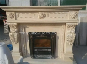 Travertine Fireplace