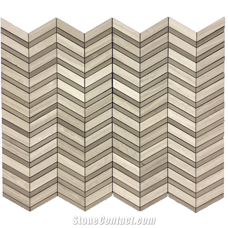 Grey Wooden Vein Marble Mosaic Pattern,Tundra Gray Wood Grain Marble Basketweave Wall Floor Mosaic Covering for Bathroom-Gofar