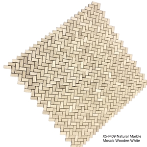 Grey Wooden Vein Marble Mosaic Pattern,Tundra Gray Wood Grain Marble Basketweave Wall Floor Mosaic Covering for Bathroom-Gofar