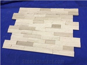 White Wooden Vein Marble Culture Stone Stacked Stone Field Stone Wall Cladding Panel Loose Stone,Interior Loose Corner Stone-Gofar