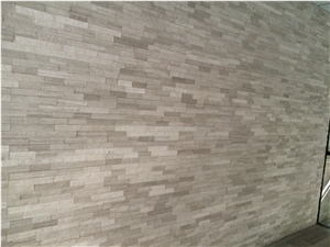 White Wooden Vein Marble Culture Stone Stacked Stone Field Stone Wall Cladding Panel Loose Stone,Interior Loose Corner Stone-Gofar