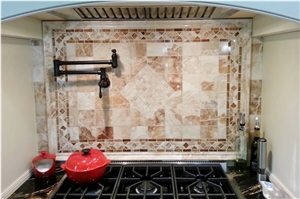 The Splendor Of Honey Onyx - Kitchen Backsplash and Window Surround