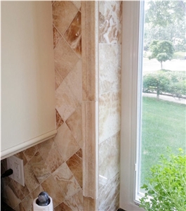 The Splendor Of Honey Onyx - Kitchen Backsplash and Window Surround