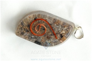 Blue Aventurine Orgone Eye Pendant, Orgonite Pendant, Healing Crystals
