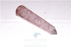 Crystal Faceted Orgone Massage Wands Crystal Quartz Orgonite Healing Stick Healing and Meditation Crystals