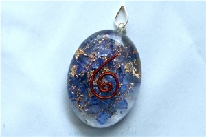 Indigo Orgone Oval Pendant, Orgonite Onyx Pendants, Wholesale Metaphysical and New Age Crystals