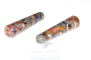 Mix Chakra Orgone Smooth Massage Wands Orgonite Chakras Healing Meditation Stick