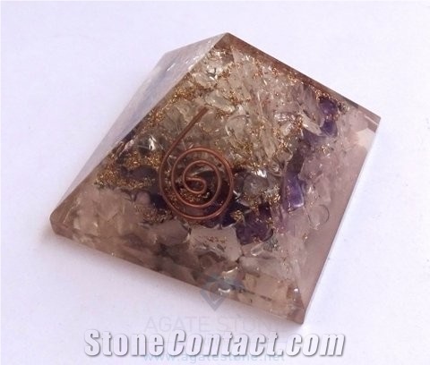 Rca Orgone Energy Pyramid, Wholesale Rose Crystal Amethyst Pyramid, Healing Crystal and Meditation