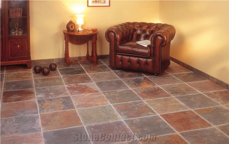 Burnt Heather Slate Riven Tiles