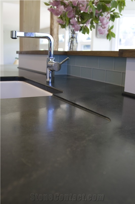 Grey Alberene Soapstone Kitchen Countertops