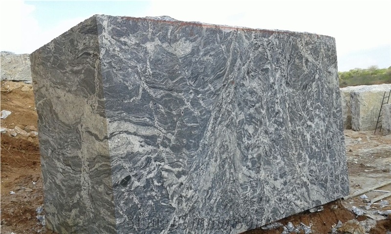 Silver Clouds Granite, Silver Cloud Granite Block