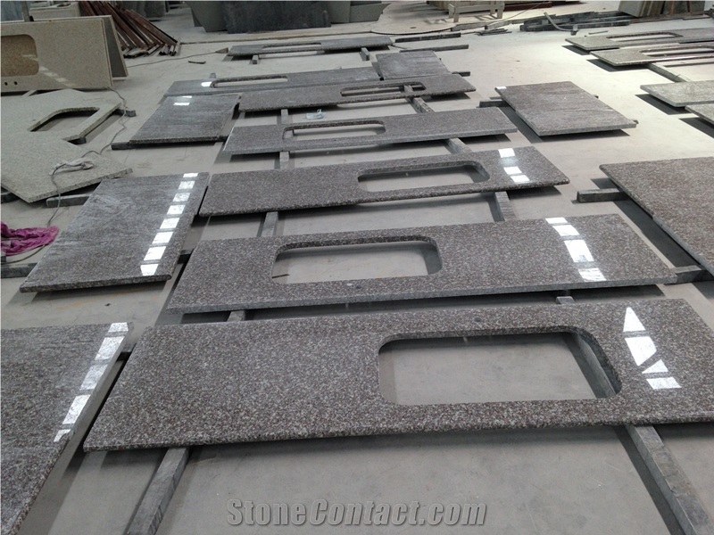 China Juparana Grey Granite Countertop for Kitchen