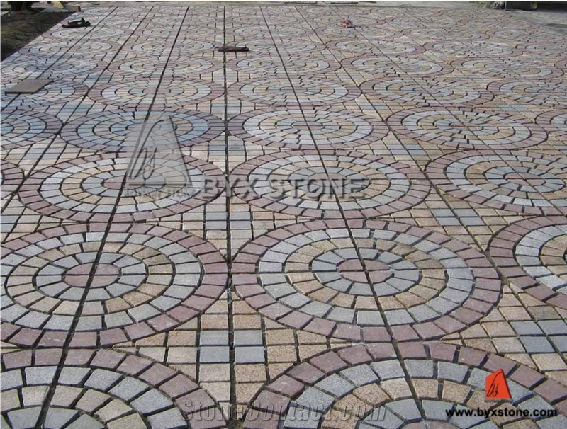 G603 + G682 + G654 Putian Red Naturalgarden Paving Stone / Cobblestone