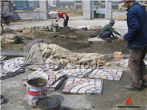 G603 + G682 + G654 Putian Red Naturalgarden Paving Stone / Cobblestone