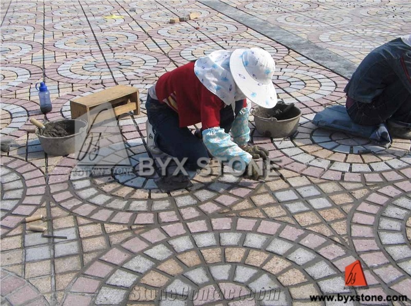 G603 + G682 + G654 Putian Red Naturalgarden Paving Stone / Cobblestone