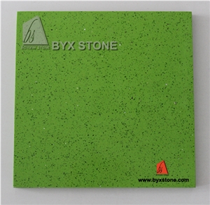 Green Crystal Artificial Stone Quartz / Tile / Slab / Countertop